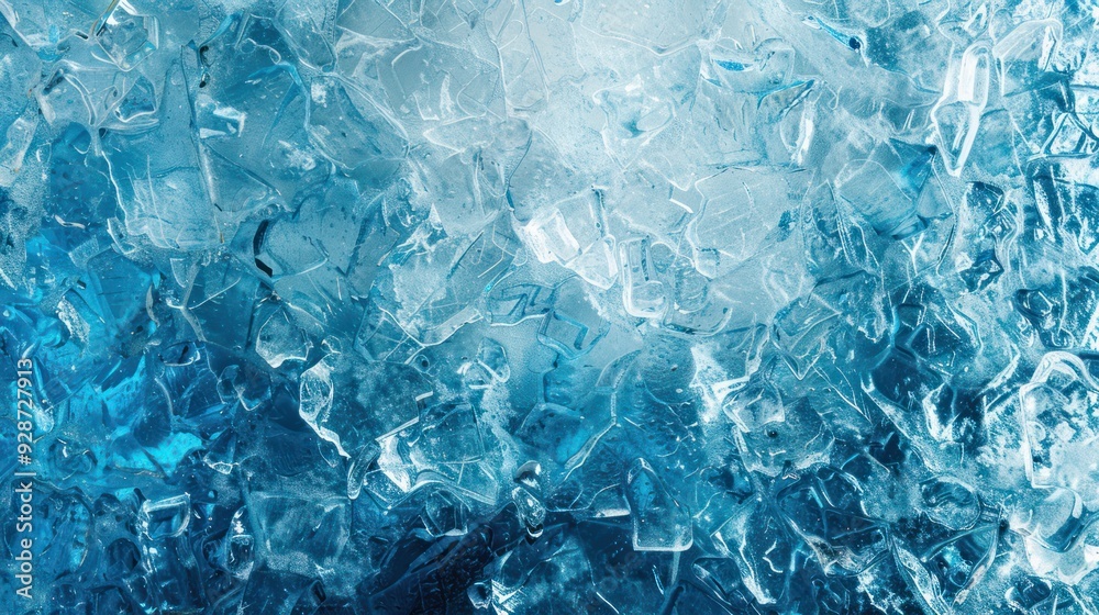 Abstract Texture of Blue Ice Crystals Abstract Texture of Blue Ice Crystals