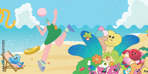 Playful Day at the Beach