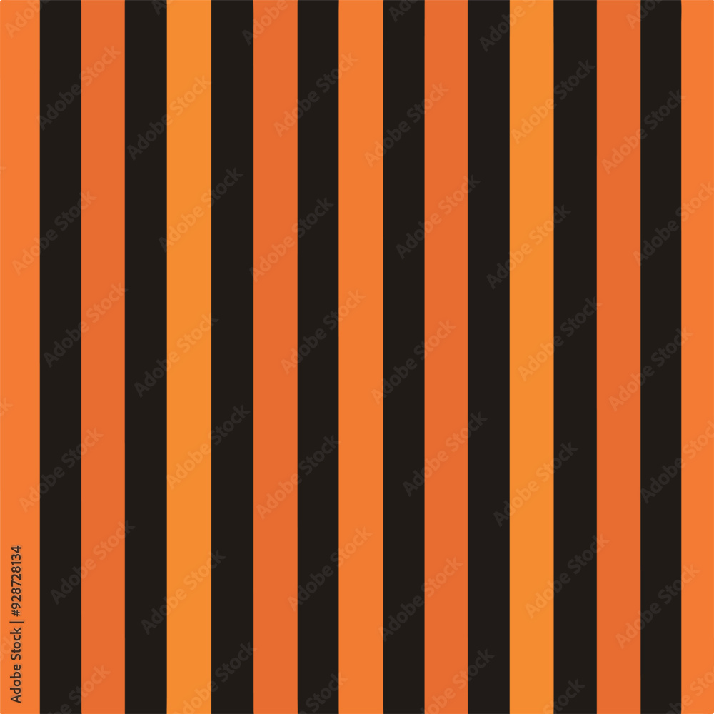 Vibrant Orange and Black Stripes