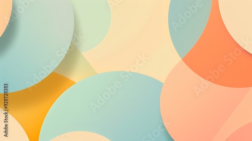 Wallpaper Mural Abstract Colorful Geometric Background with Overlapping Circles Torontodigital.ca