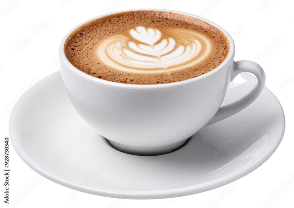 PNG Coffee cup saucer latte transparent background PNG Coffee cup saucer latte transparent background