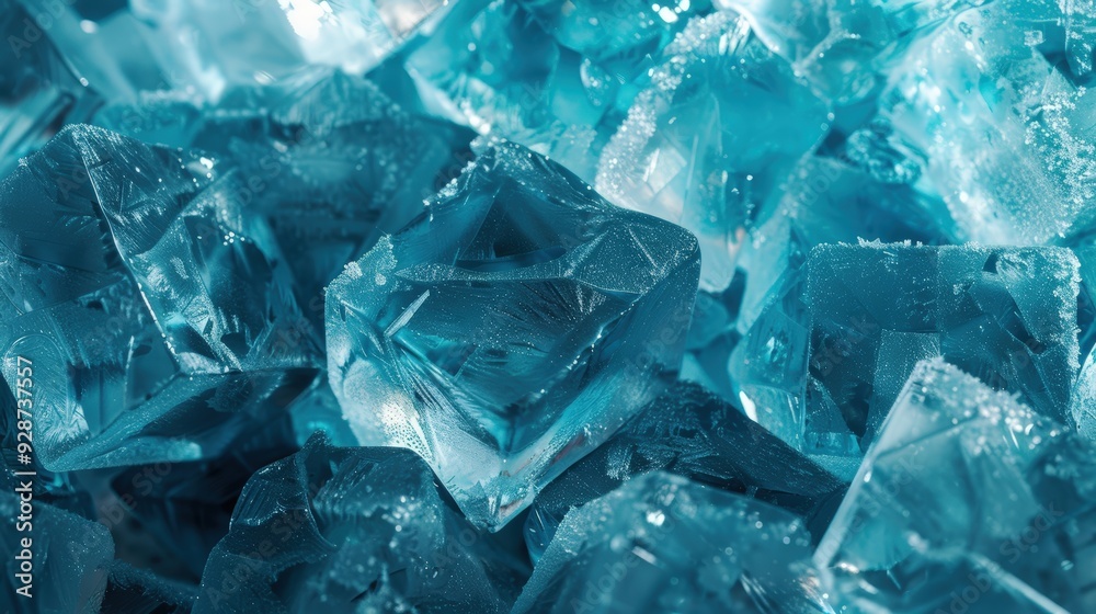 Close-up of aqua blue crystals Close-up of aqua blue crystals