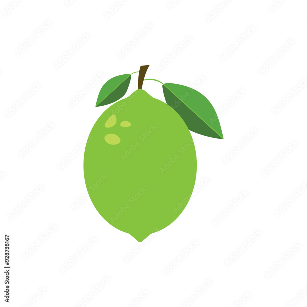 Green fresh lime icon. Lime fruits on white isolated background. Green fresh lime icon. Lime fruits on white isolated background.