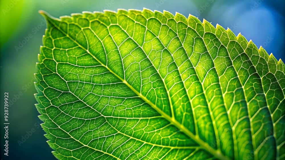 Close up of a vibrant green leaf , nature, macro, texture, foliage, close-up, green, veins, plant, organic, detailed Close up of a vibrant green leaf , nature, macro, texture, foliage, close-up, green, veins, plant, organic, detailed