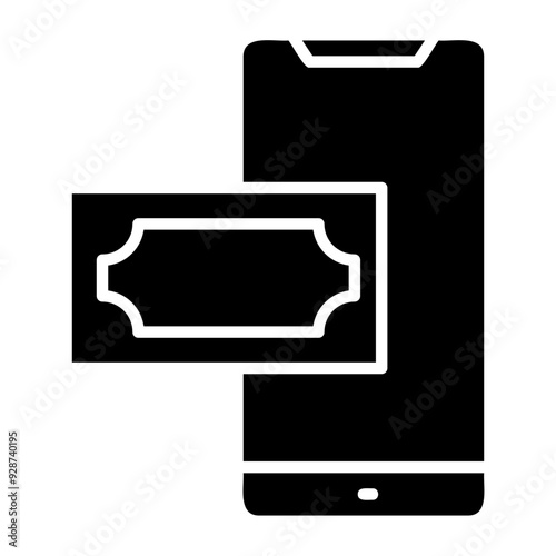 Mobile Payment Glyph Icon photo