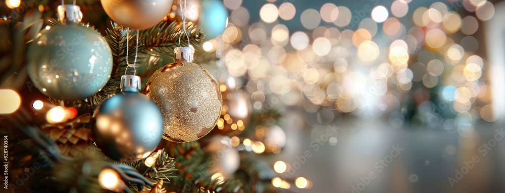 Christmas Tree with Shiny Baubles and Lights
Christmas Tree with Shiny Baubles and Lights