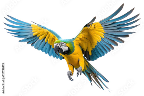 PNG Macaw animal parrot yellow.