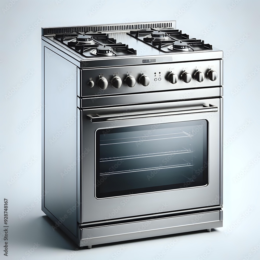 Gray oven with stove Gray oven with stove