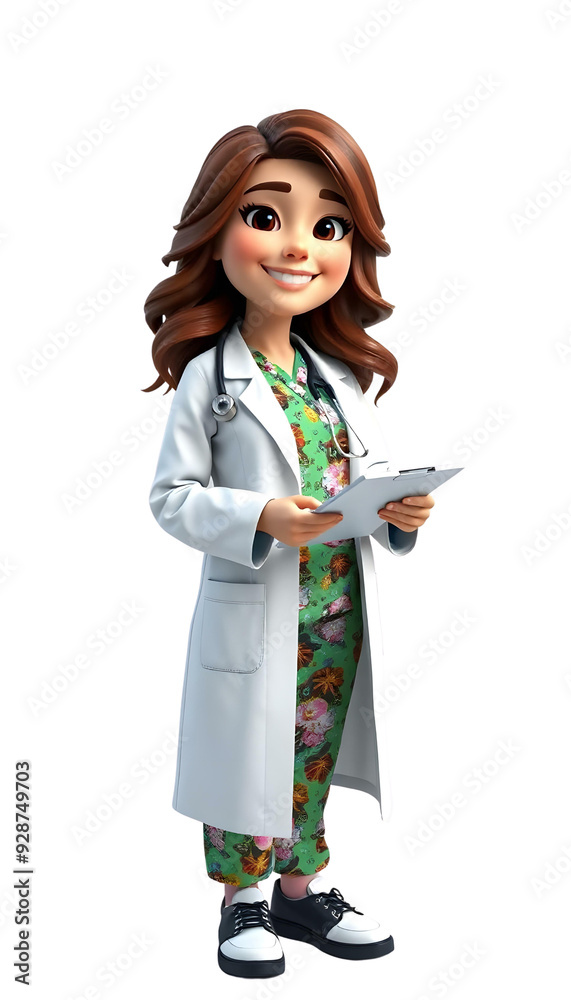 3d illustration of a doctor using stethoscope 3d illustration of a doctor using stethoscope