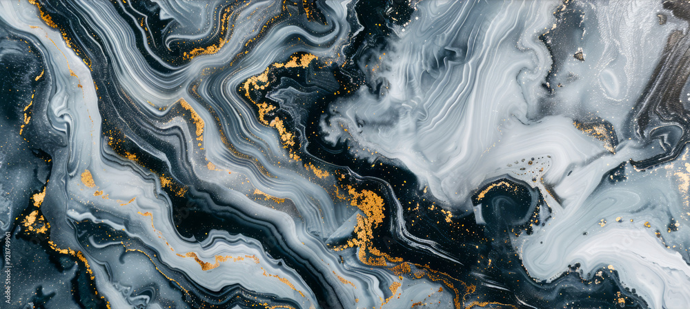 Stone texture of black agate or marble with gold veins Stone texture of black agate or marble with gold veins