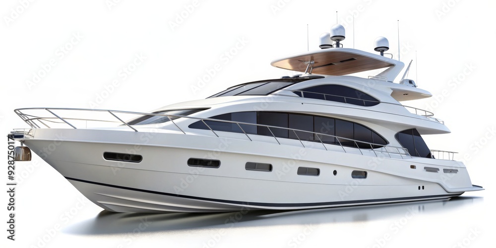 Luxury Yacht - White Hull, Modern Design, Isolated on White, Boat , Yacht, Luxury, Vessel Luxury Yacht - White Hull, Modern Design, Isolated on White, Boat , Yacht, Luxury, Vessel