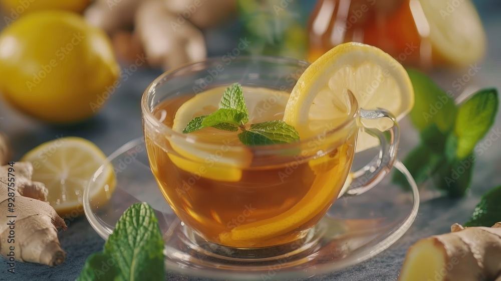 A Cup of Ginger, Lemon, and Mint Tea A Cup of Ginger, Lemon, and Mint Tea