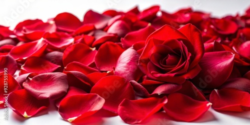 Red Rose Petals Close Up Photography, Love , Romance , Flower , Petals