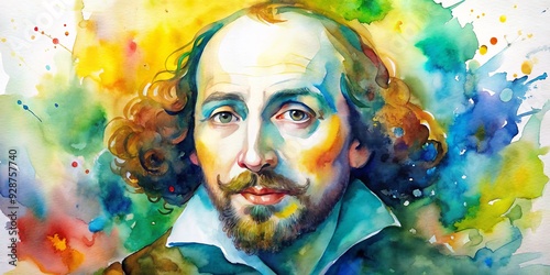 Shakespeare in Watercolor, Watercolor Portrait, Watercolor Painting, Shakespeare, Portrait