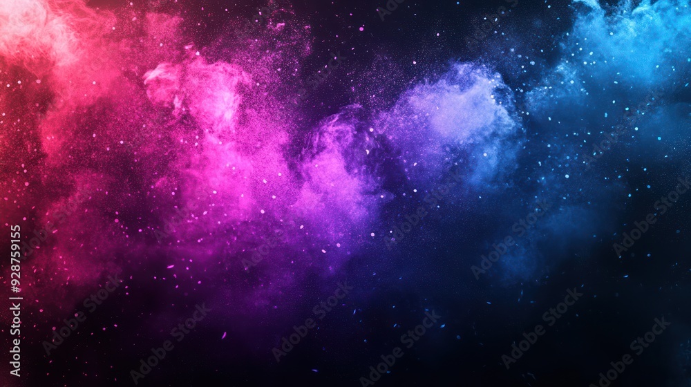 Fototapeta premium Abstract Cosmic Background with Pink and Blue Nebulas