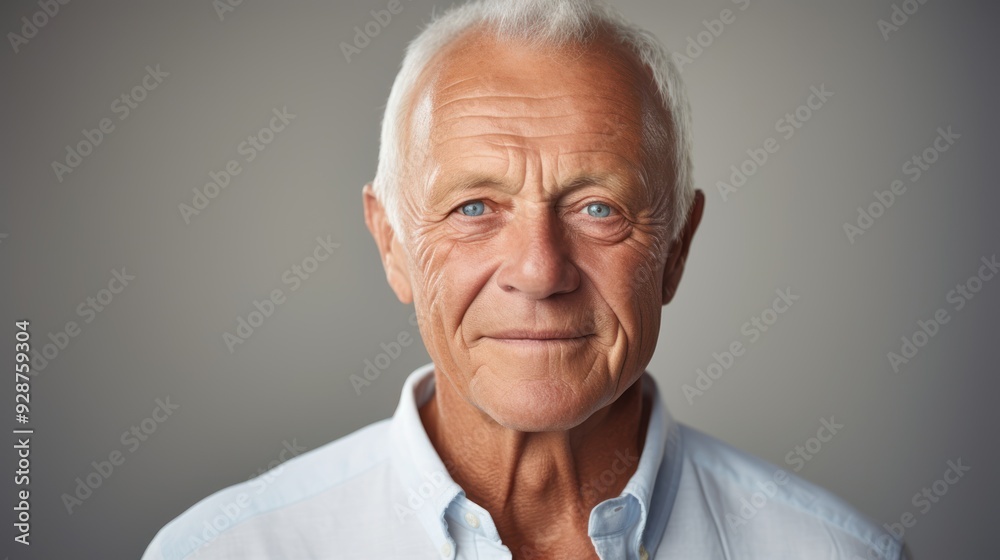 Senior Caucasian male with a warm smile Senior Caucasian male with a warm smile
