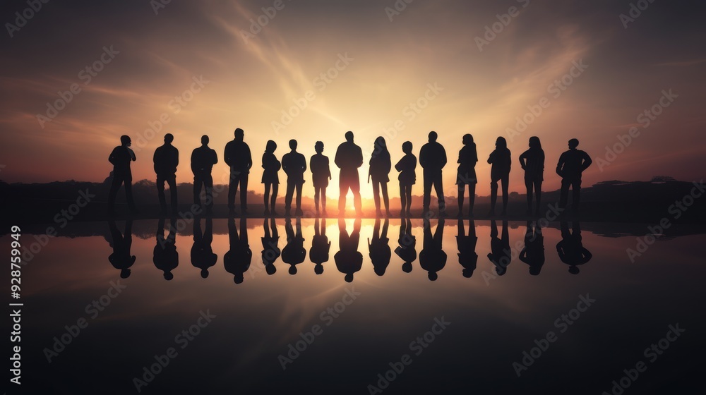 Silhouetted friends sitting together Silhouetted friends sitting together