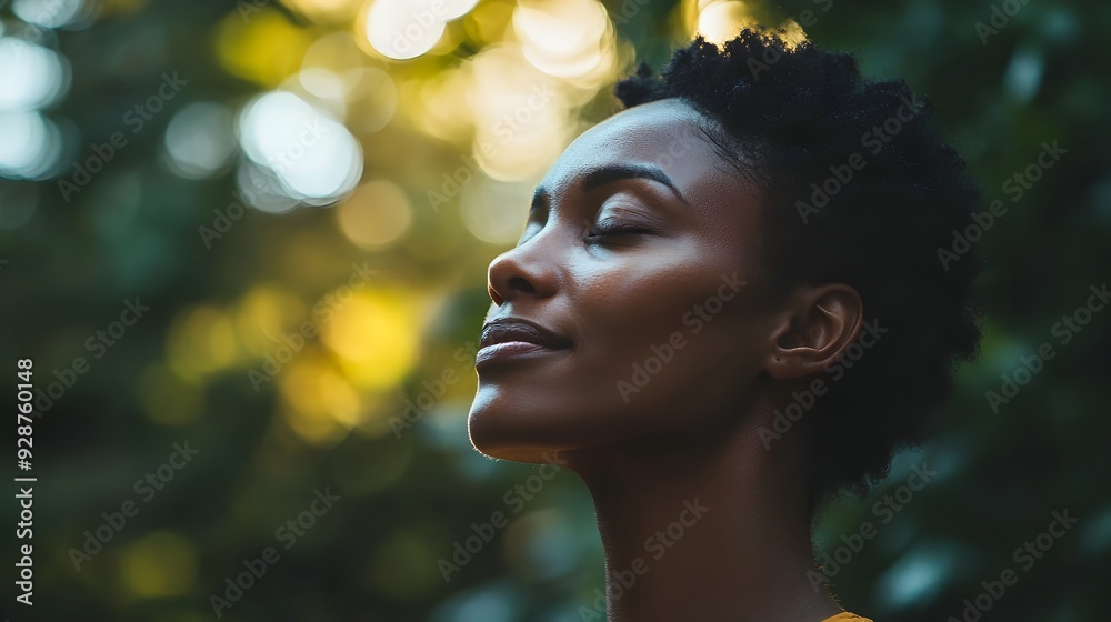 Fototapeta premium Person Meditating and Focusing on Breath in Peaceful Calming Setting for Mindfulness and Inner Reflection