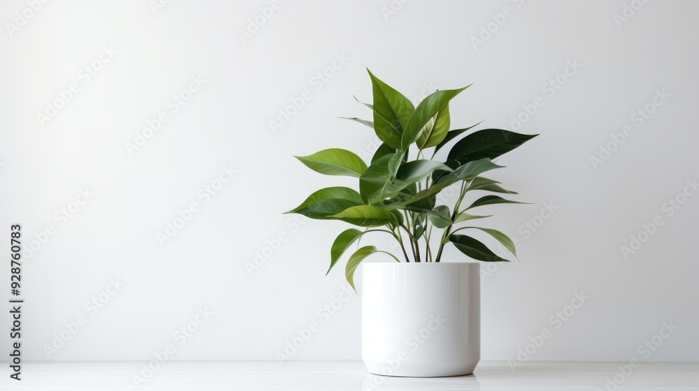Stylish indoor plant with glossy, Stylish indoor plant with glossy,