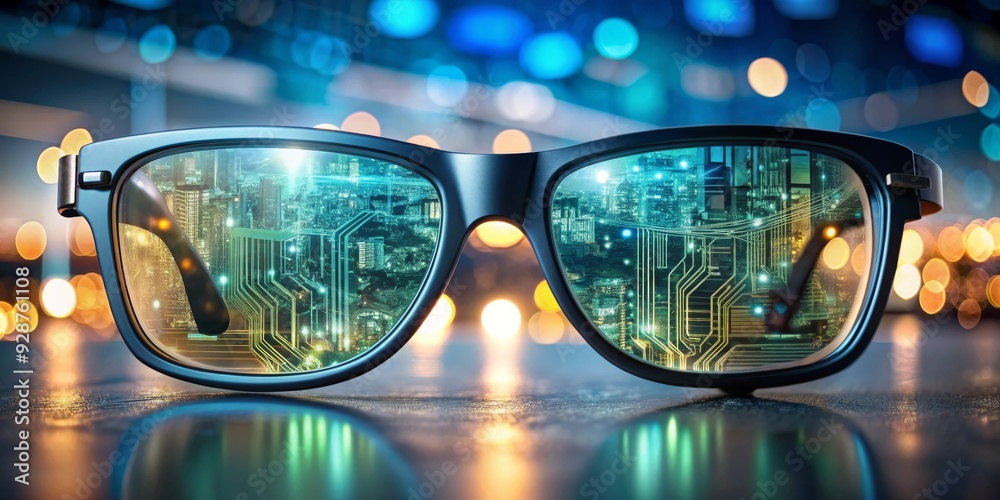 The City Through Digital Glasses, Technology, Future, Metaverse, Urban The City Through Digital Glasses, Technology, Future, Metaverse, Urban