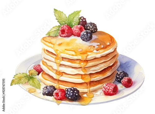 Wallpaper Mural PNG Breakfast pancake berry fruit. Torontodigital.ca