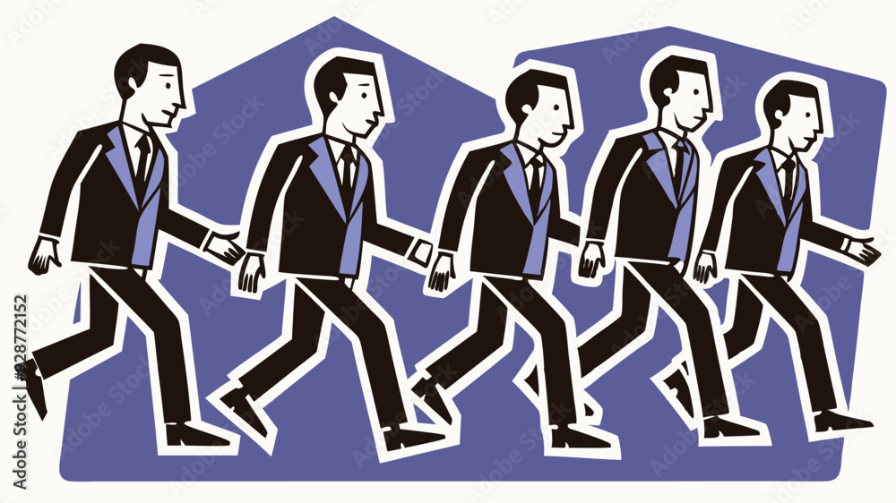 Fototapeta premium Businessman walking character for animation