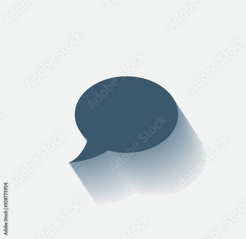 Vector dark color icon with shadow on light background