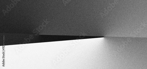 Black white grainy background, monochrome gray noisy texture dark grunge banner, header poster cover backdrop design photo