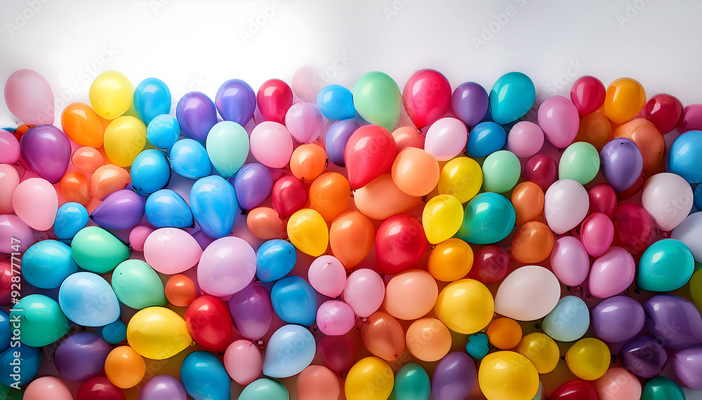 colorful Ballons on White Background