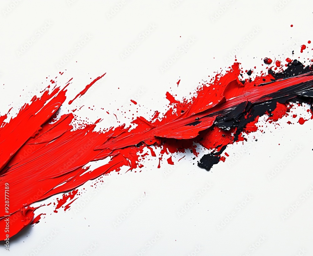 Isolated red blood splatter with streaks. Isolated red blood splatter with streaks.