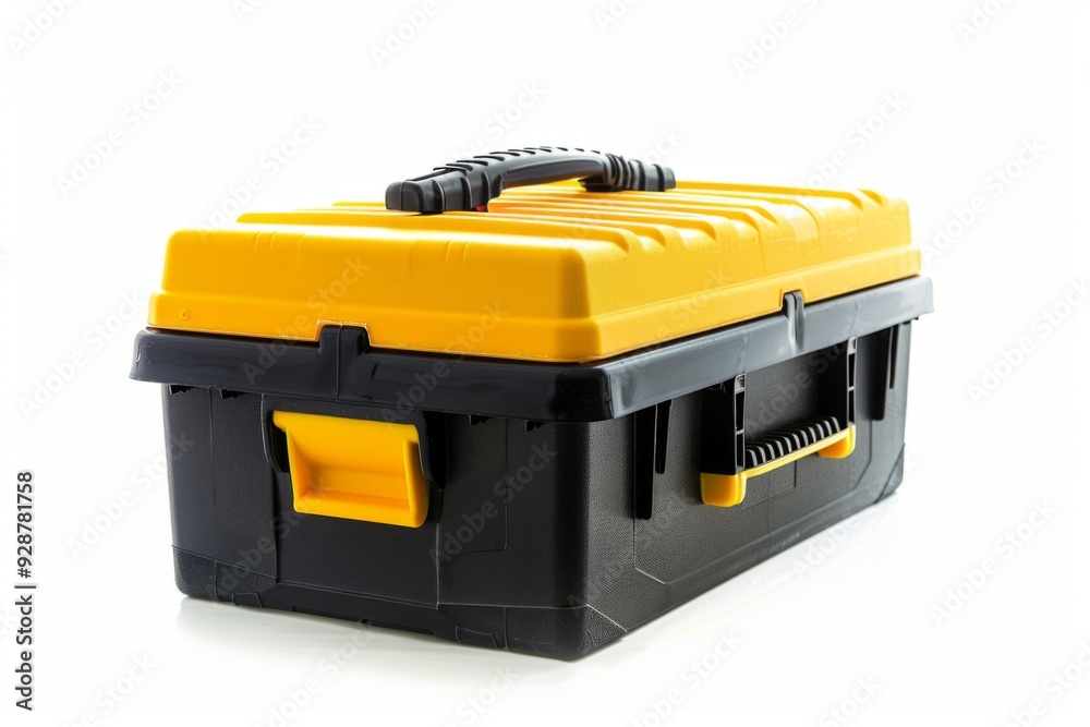 Sturdy Yellow and Black Tool Box for Professional and Home Use. Organize and Store Tools Efficiently. Perfect for Handyman Jobs and DIY Projects. Generative AI Sturdy Yellow and Black Tool Box for Professional and Home Use. Organize and Store Tools Efficiently. Perfect for Handyman Jobs and DIY Projects. Generative AI