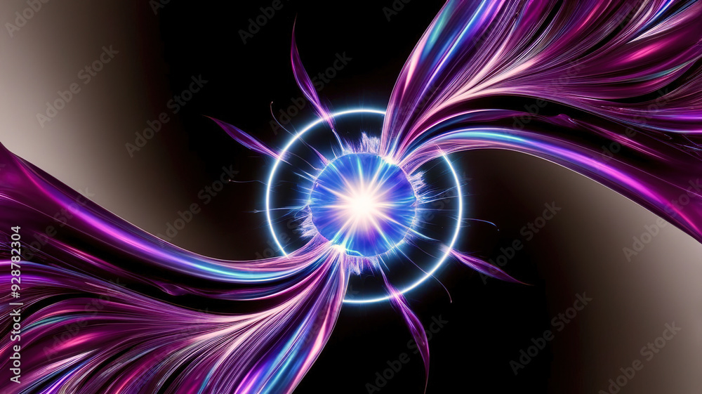 Fototapeta premium Blank circle mockup abstract background