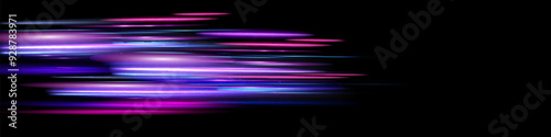 Lines of speed. Colored shiny sparks of spiral wave. Curved bright speed line swirls. Shiny wavy path. bokeh effect.