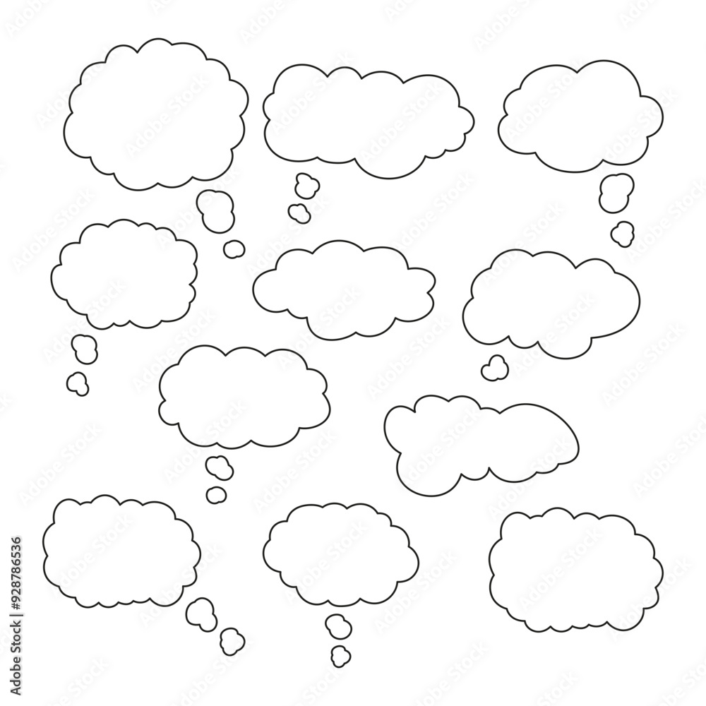 Speech Bubble set and Talk bubble. Cloud speech bubbles collection. Vector Format Speech Bubble set and Talk bubble. Cloud speech bubbles collection. Vector Format