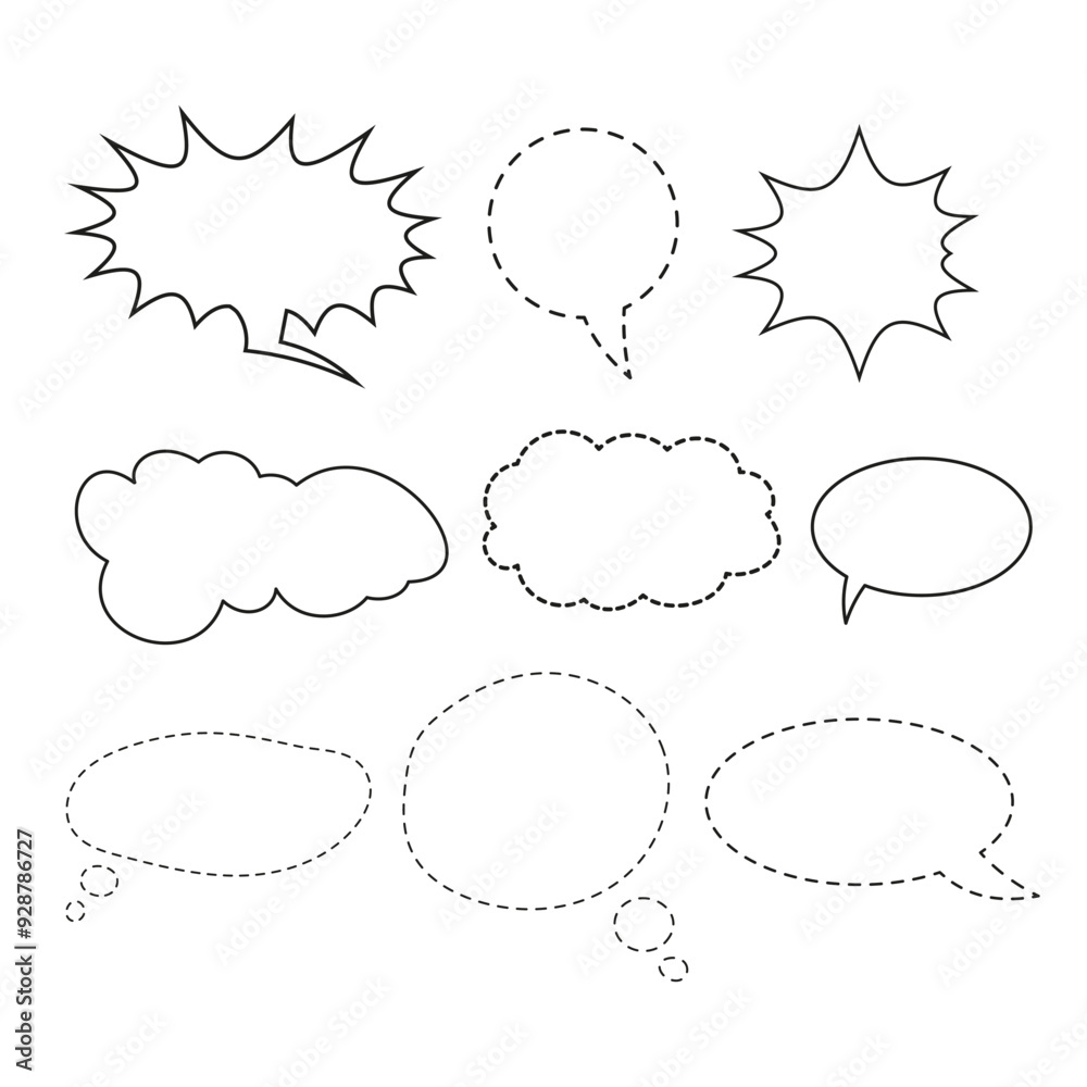 Speech Bubble set and Talk bubble. Cloud speech bubbles collection. Vector Format Speech Bubble set and Talk bubble. Cloud speech bubbles collection. Vector Format