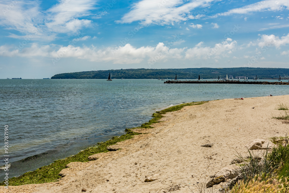 Sea views seascapes near Varna, Black Sea, Bulgaria, walking by the seashores. Europe, EU Sea views seascapes near Varna, Black Sea, Bulgaria, walking by the seashores. Europe, EU
