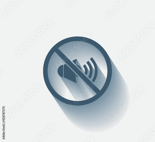 Vector dark color icon with shadow on light background