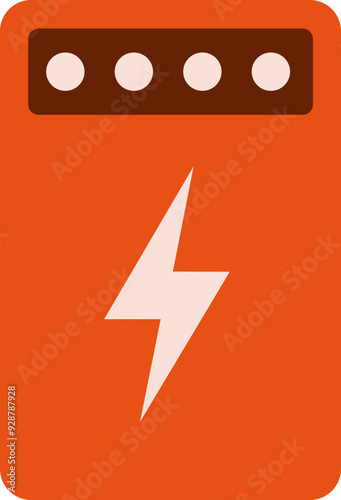 External battery icon. Flat style.