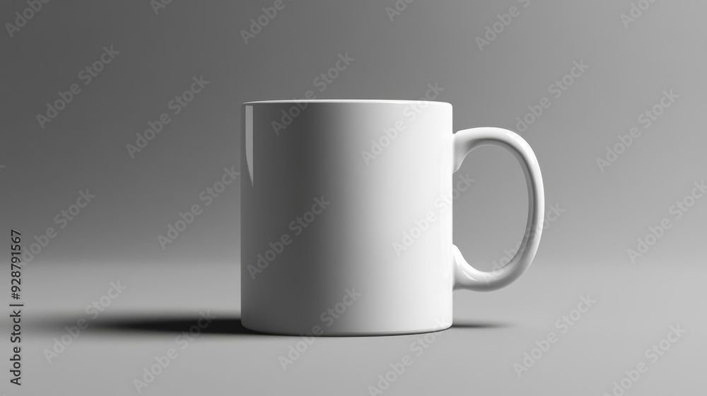 Blank White Coffee Mug Template on a Simple Background isolated with a neutral backdrop Blank White Coffee Mug Template on a Simple Background isolated with a neutral backdrop