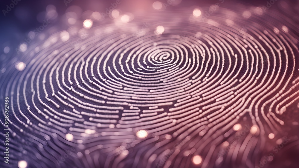 A close up of a fingerprint with a purple background A close up of a fingerprint with a purple background