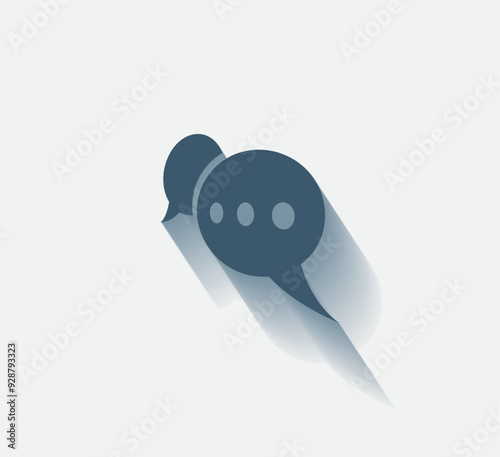 Vector dark color icon with shadow on light background