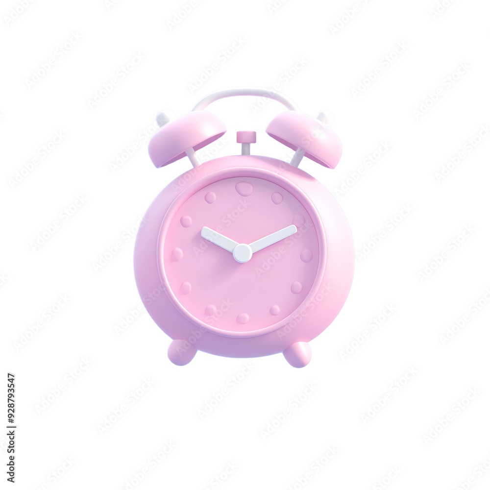 a pink alarm clock with bells a pink alarm clock with bells