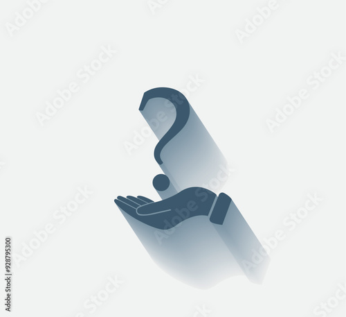 Vector dark color icon with shadow on light background