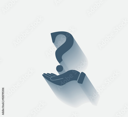 Vector dark color icon with shadow on light background