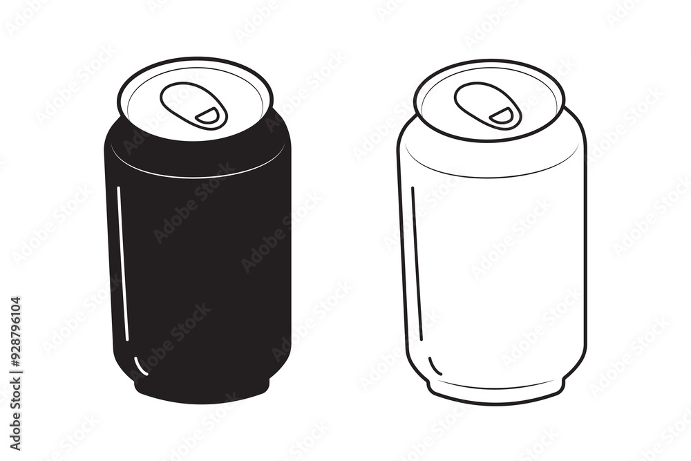Energy Drink Can vector, Icon symbol. Can of soda vector, supplements and vitamins can. Aluminum soda can line art vector icon design for apps, logo and websites. Vector illustration. Energy Drink Can vector, Icon symbol. Can of soda vector, supplements and vitamins can. Aluminum soda can line art vector icon design for apps, logo and websites. Vector illustration.