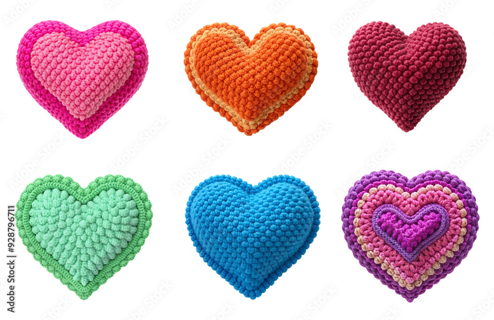 Heart Crochet PNG with Transparent Cut Out Heart Crochet PNG with Transparent Cut Out