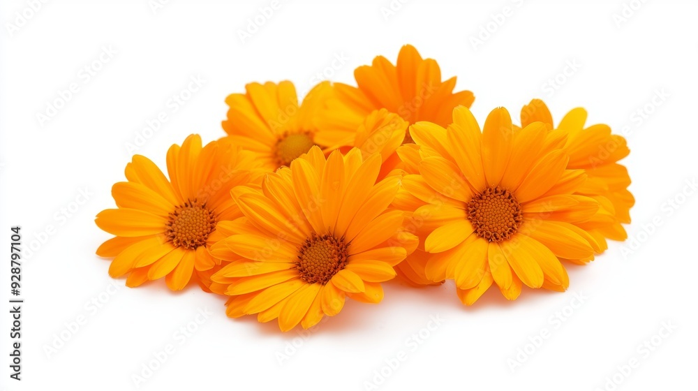 A bunch of orange flowers are arranged in a row A bunch of orange flowers are arranged in a row