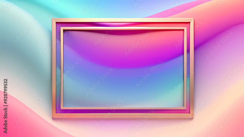 Abstract illustration featuring a central rectangular frame surrounded by soft, flowing lines and gradient color transitions Abstract illustration featuring a central rectangular frame surrounded by soft, flowing lines and gradient color transitions