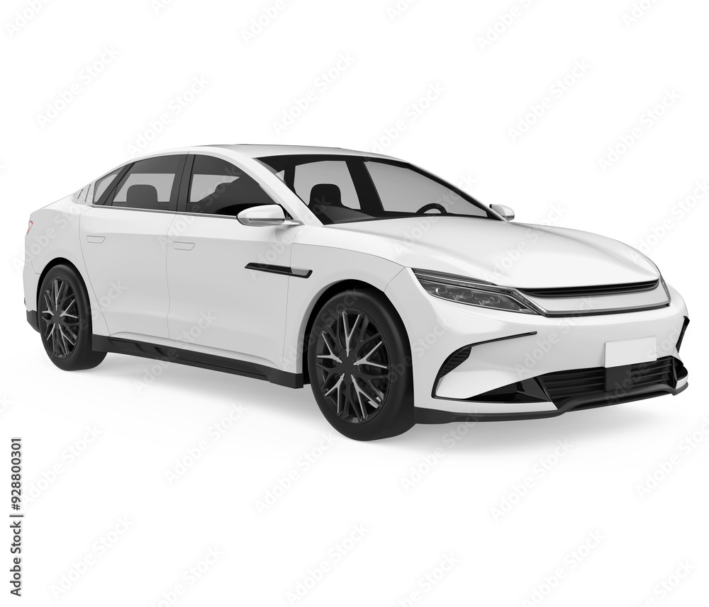 Naklejka premium Sedan Car Isolated