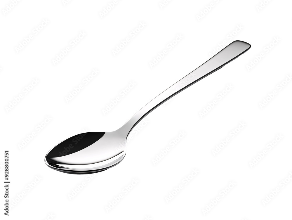 a silver spoon on a white surface